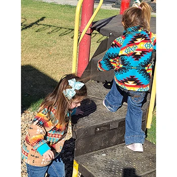 Electric Aztec Kids Fleece Pullover 4 Electric Aztec Kids Fleece Pullover - Image 2