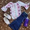 Pink Aztec Bell Sleeve Onesie -Ariat || HOOey || Cinch Shop 20230123 135918