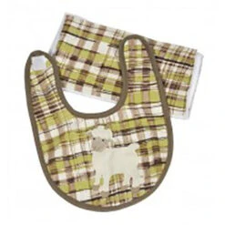 Goat Bib And Burp Gift Set