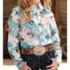 Girl's Bronc Pearl Snap Long Sleeve -Ariat || HOOey || Cinch Shop CTW3370012