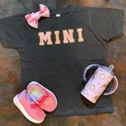 Mini Black Letter Patch Tee