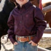 Infant Cinch Purple Long Sleeve Button Down -Ariat || HOOey || Cinch Shop MTW7062299