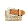 Nocona Boy's Blue Rhinestone Hair On Hide Basket Weave Belt -Ariat || HOOey || Cinch Shop N4419302