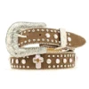 Girl's Brown Pink Cross Concho Belt -Ariat || HOOey || Cinch Shop N4425644