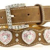 Nocona Kid's Scallop Brown Belt With Pink Hearts 2 Nocona Kid's Scallop Brown Belt With Pink Hearts -Ariat || HOOey || Cinch Shop Nocona Girls Fashion Heart Belt prod 64080 l N4427044
