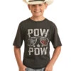Boys Rock & Roll Black American P.O.W. Motif Tee -Ariat || HOOey || Cinch Shop P3T3362