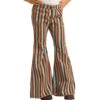 Rock & Roll Girls Multi-Strip Stretch Bell Jean-Tan/Blue -Ariat || HOOey || Cinch Shop RRGD7PRZQXZ 48901