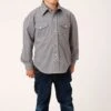 Roper Kids Grey Diamond Print Long Sleeve -Ariat || HOOey || Cinch Shop Screenshot2023 02 21100703