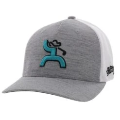 Hooey Golf Grey & White Youth Cap