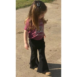 Distressed Black Toddler Bell Bottoms -Ariat || HOOey || Cinch Shop blackbell2