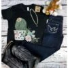 Cactus Flower Dark Grey Kids Tee -Ariat || HOOey || Cinch Shop cactusranchswagkids