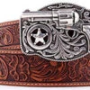 Justin Kid's Brown Floral Gun Buckle Belt -Ariat || HOOey || Cinch Shop justin belts childrens lil trigger belt